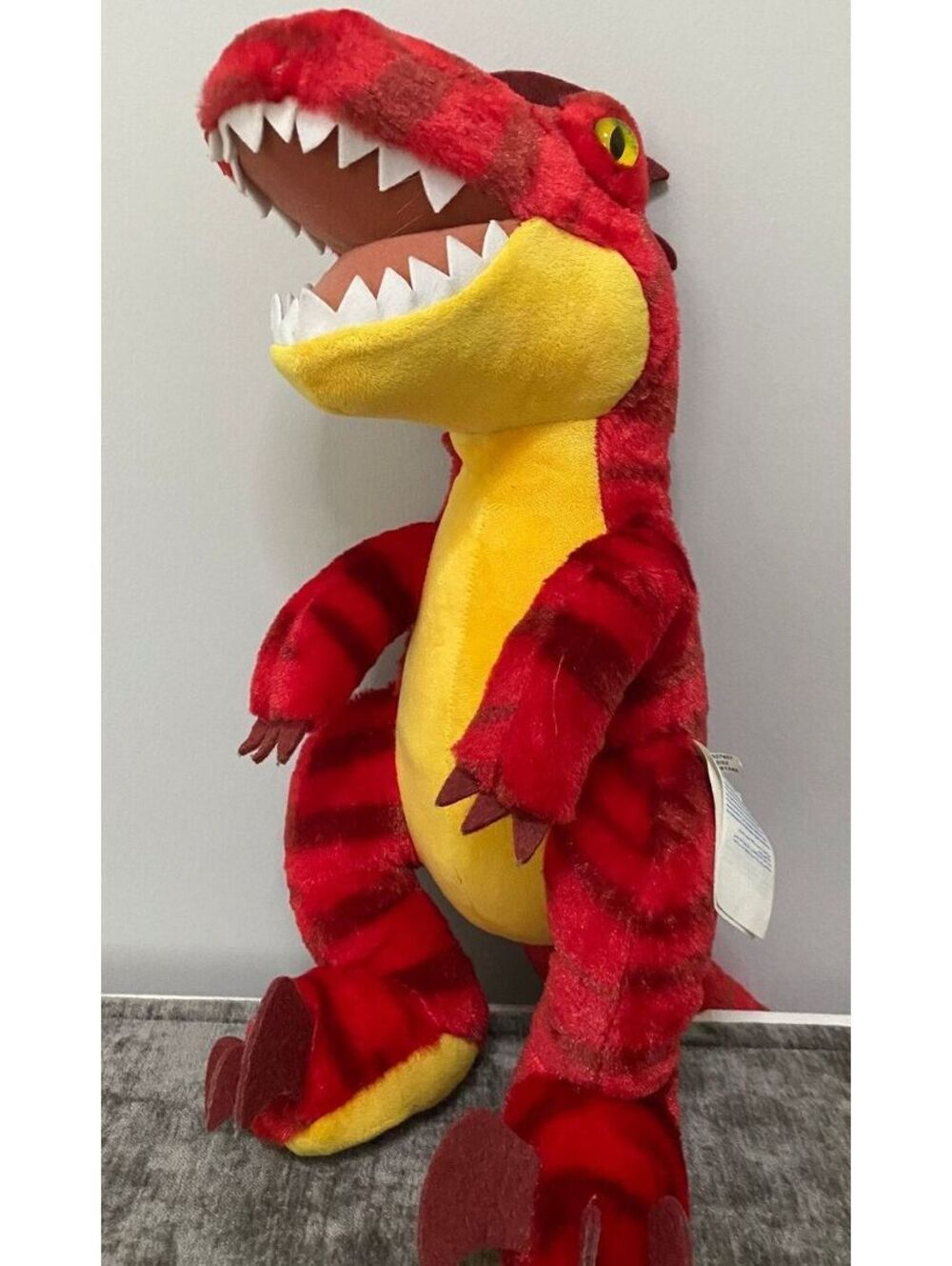 Build-A-Bear Red and Yellow Dinosaur Plush Toy